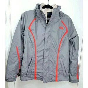 The North Face Gray Coral 3 in 1 Hooded Ski Jacket Coat Ladies Size Small‎